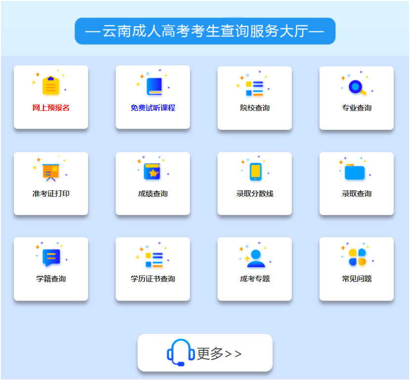 云南成人高考網微信公眾號：云南成人教育學習中心