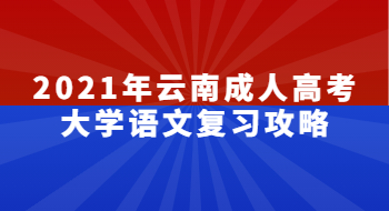 2021年云南成人高考大學(xué)語文復(fù)習(xí)攻略
