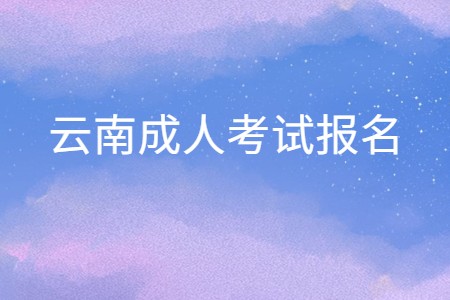 云南成人考試報名