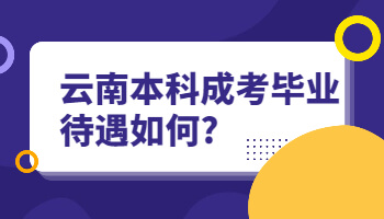 云南本科成考畢業(yè)待遇