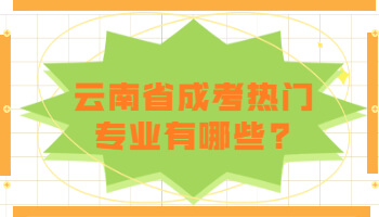 云南省成考熱門(mén)專(zhuān)業(yè)