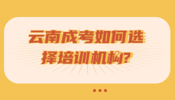 云南成考如何選擇培訓(xùn)機(jī)構(gòu)