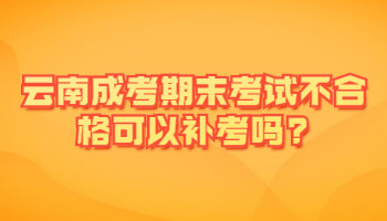 云南成考期末考試不合格可以補考嗎