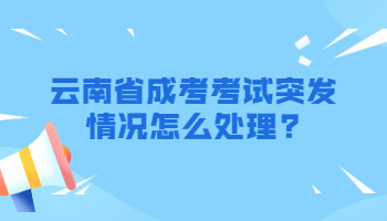 云南省成考考試突發情況怎么處理