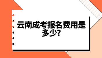 云南成考報名費(fèi)用