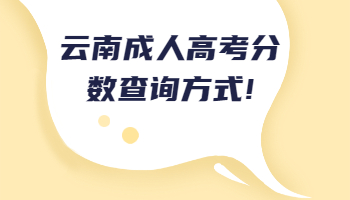 云南成人高考分?jǐn)?shù)查詢