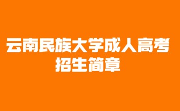 2024年云南民族大學(xué)成人高考招生簡(jiǎn)章