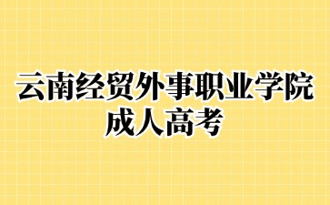 2024年云南經貿外事職業學院成考免試入學？