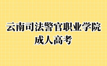 2024年云南司法警官職業學院成考報名入口